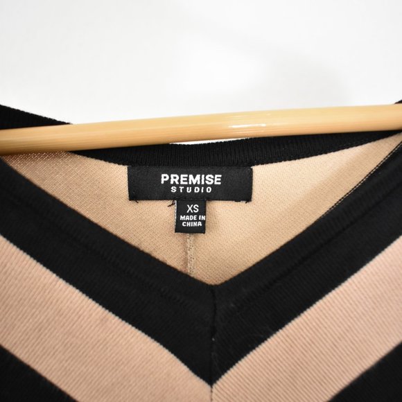 Premise Striped Chevron Batwing Sweater Top - Picture 12 of 12